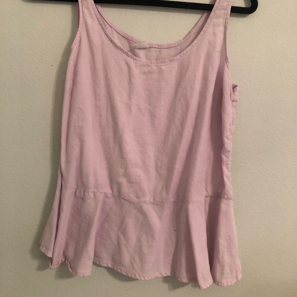 lavender peplum tank